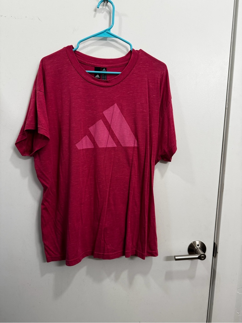 adidas Kids Bright Magenta Logo Short Sleeve Tee